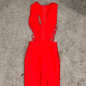 Red bandage dress size extra small